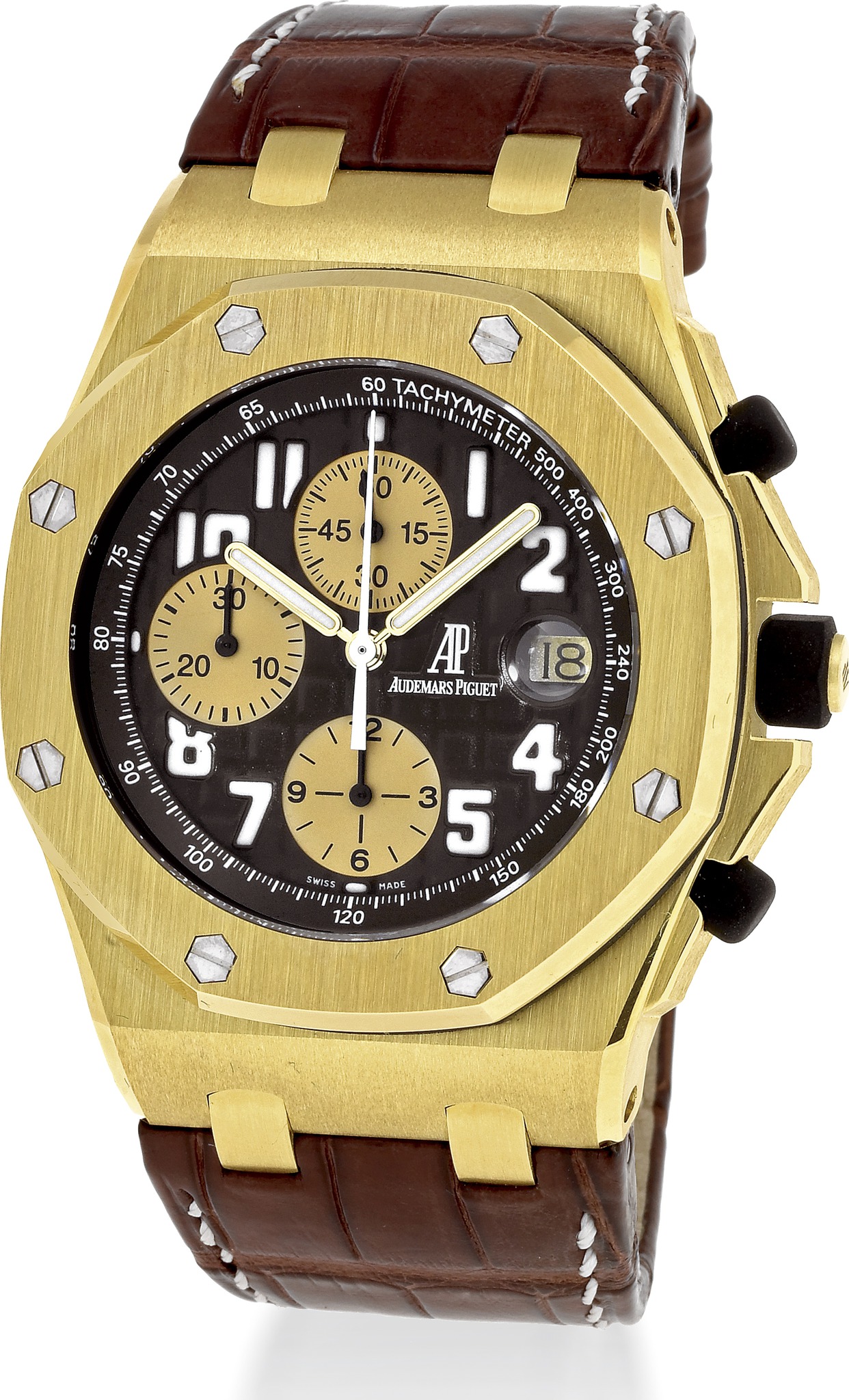 Audemars Piguet Royal Oak Offshore Arnold Schwarzenegger Yellow Gold watch REF: 26007BA.OO.D088CR.01 - Click Image to Close